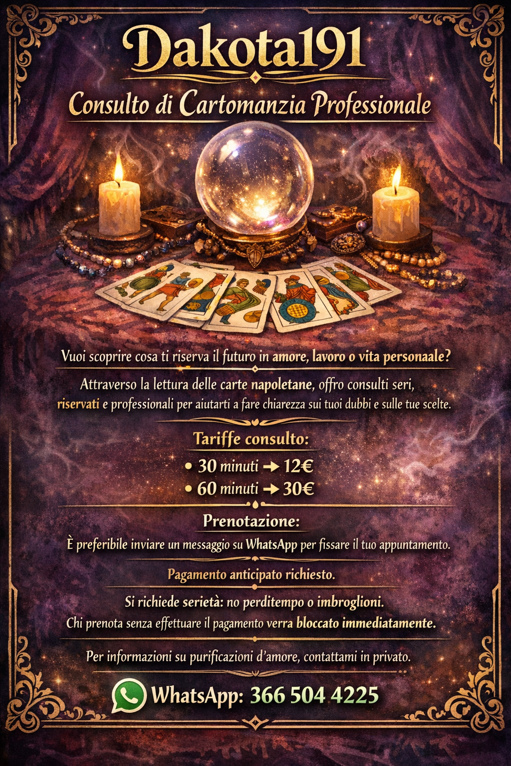 Cartomanzia professionale 