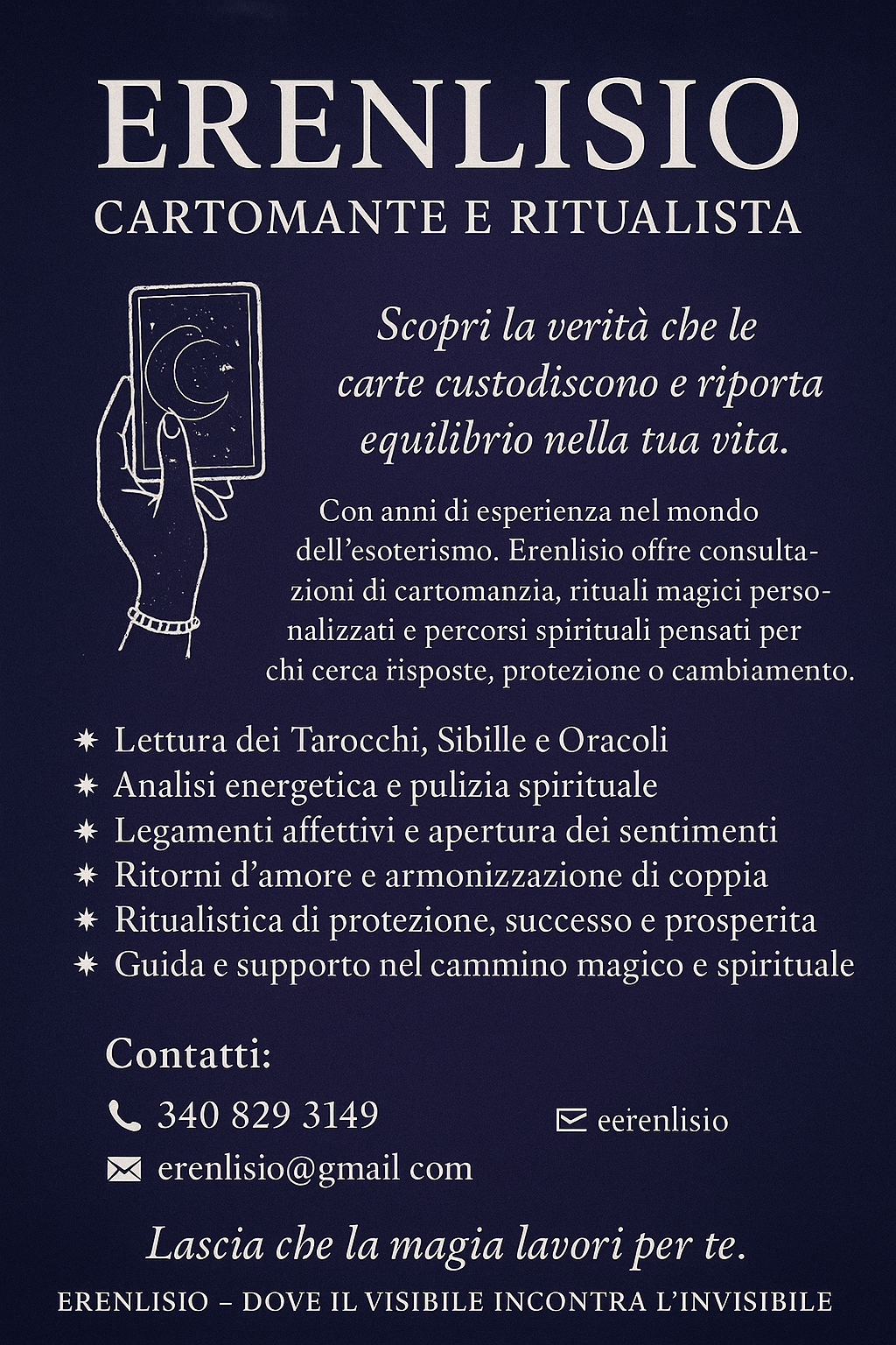 Erenlisio cartomante e ritualista