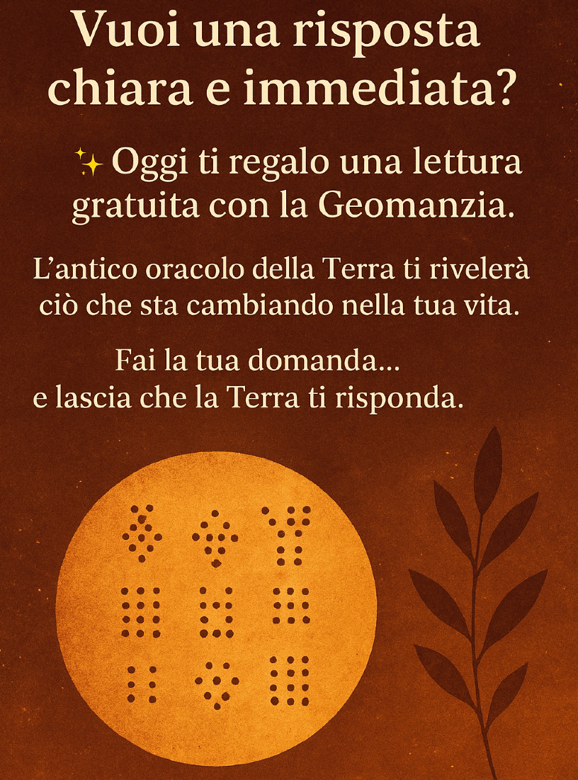 La terra ha una voce. e oggi può parlare a te!