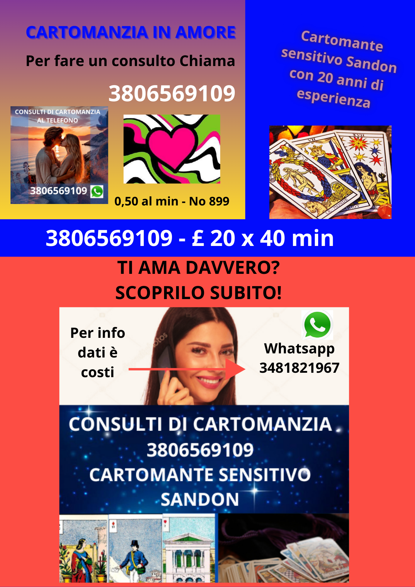 Cartomanzia in amore 3806569109  sensitivo