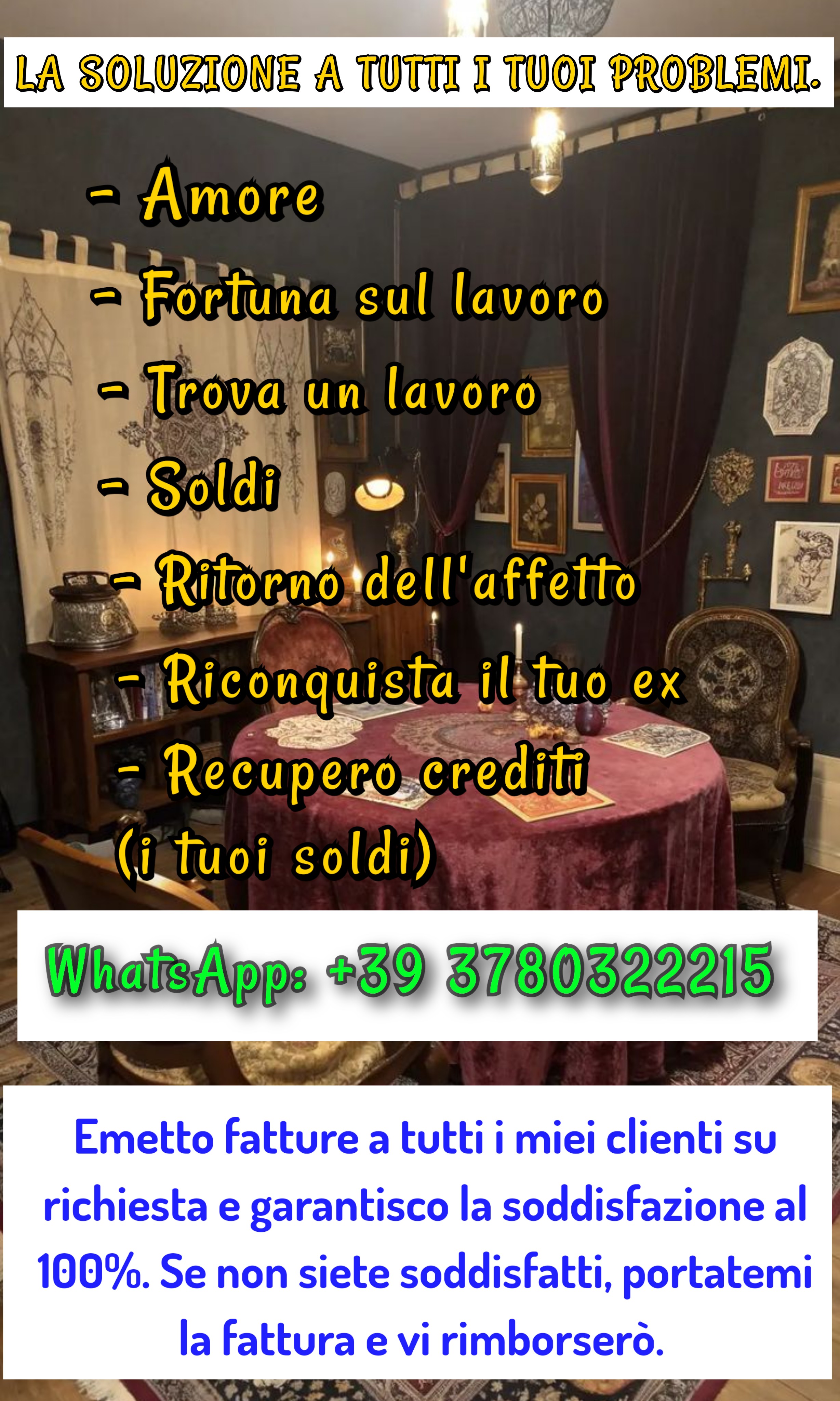 Scrivimi per consulenze e soluzioni a tutti i tuoi