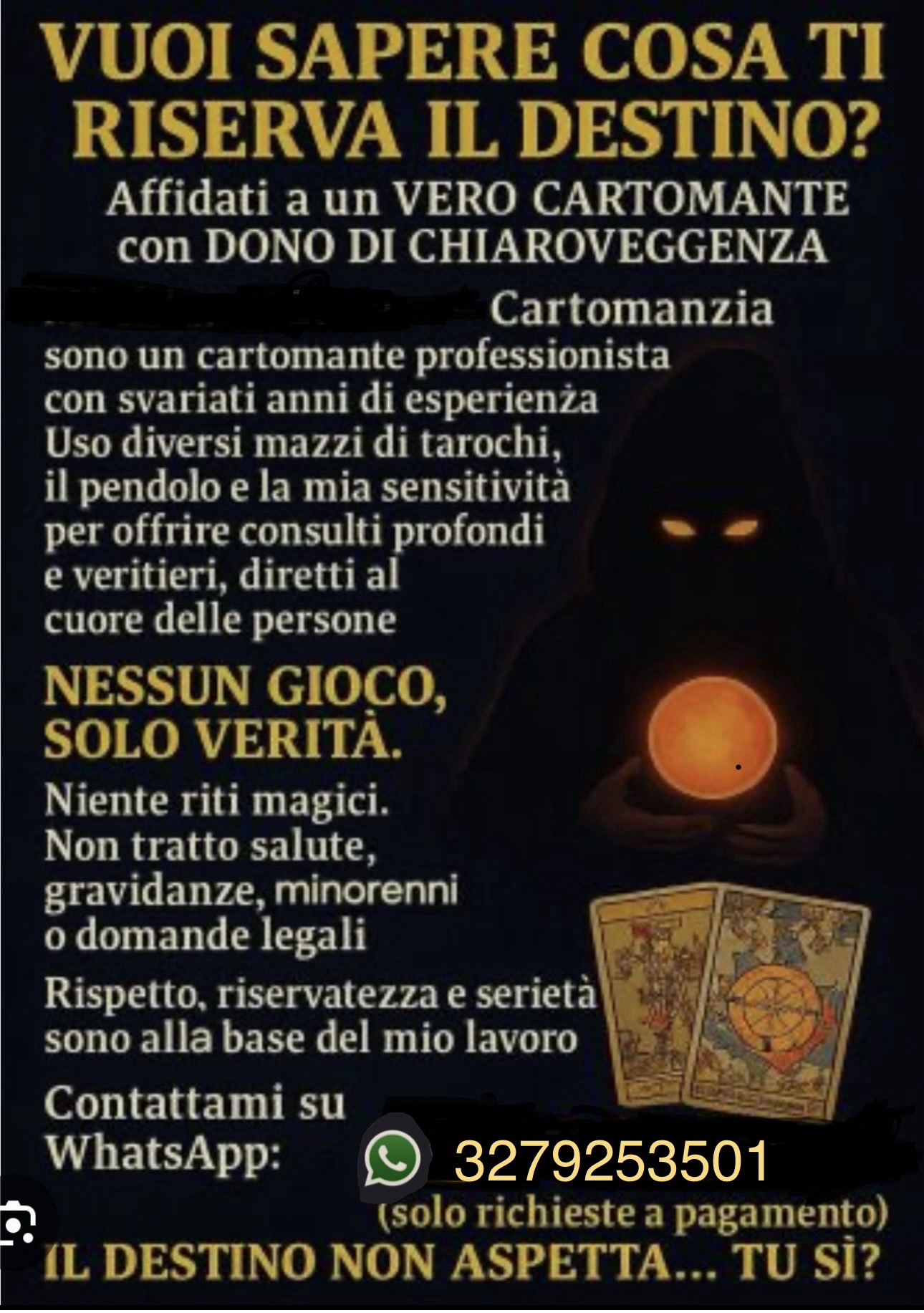 Consulto 5€  cartomanzia professionale 