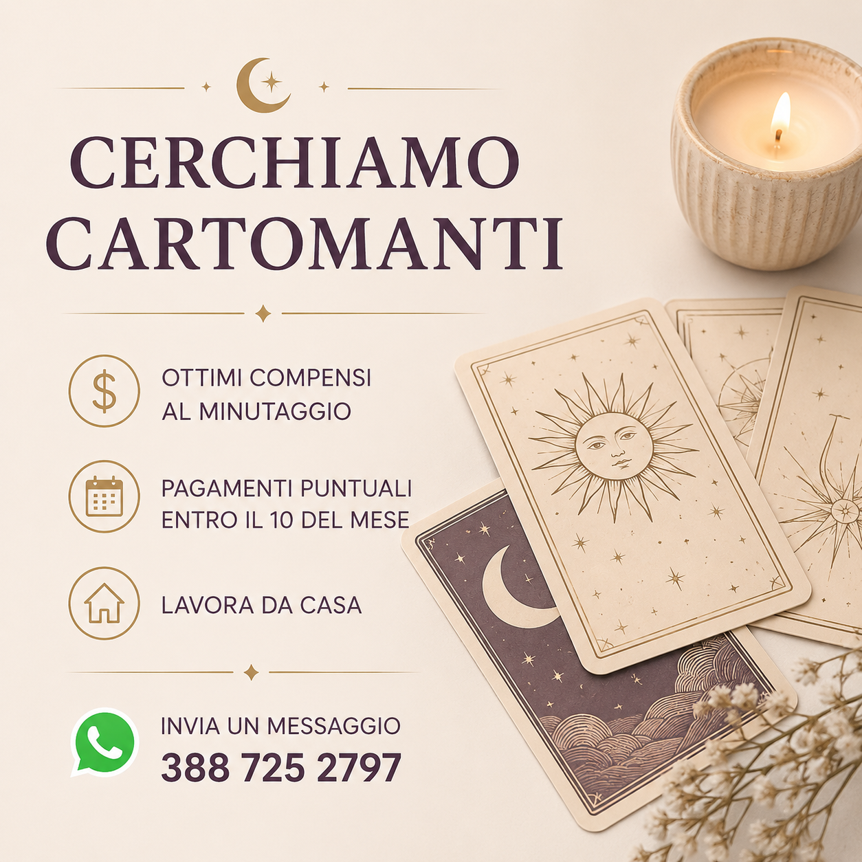 Cerchiamo cartomanti esperte