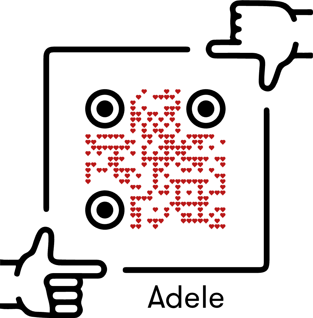 Adele,  10 min/5euro,  leggi il codice qr o chiama
