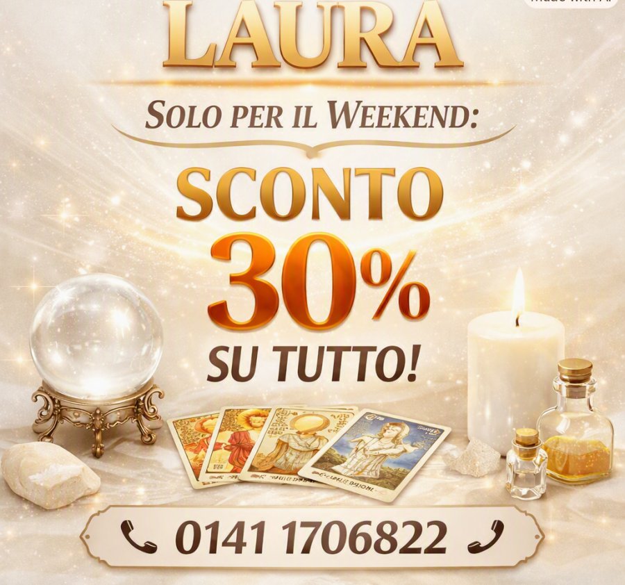 LAURA – SOLO PER IL WEEKEND: SCONTO 30% SU TUTTO
