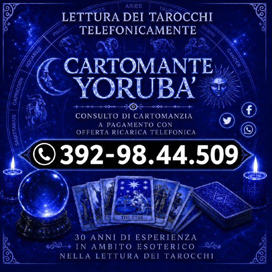 Con il Cartomante Yorubà i consulti sono con offerta (ricarica telefonica)