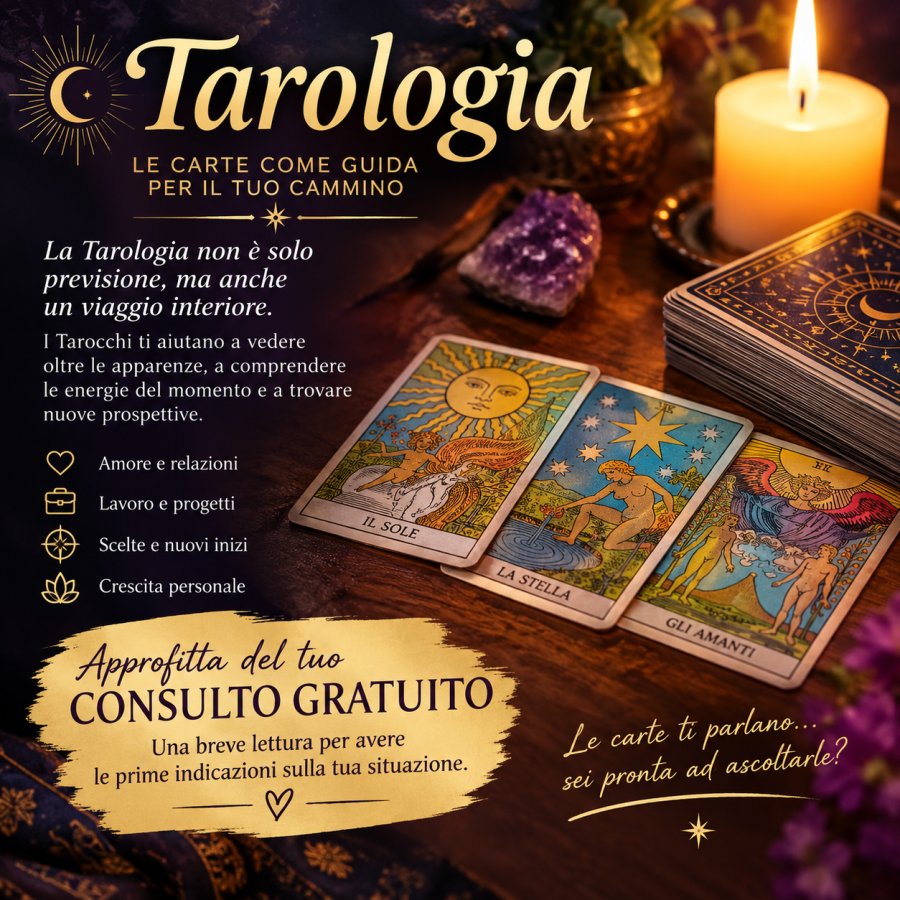 TAROLOGIA – ASCOLTA CIÒ CHE LE CARTE HANNO DA DIRTI ✨