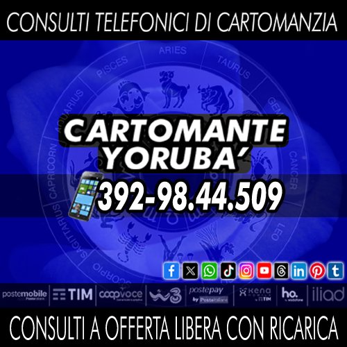 Da circa 30 anni alla ribalta nel mondo dell'occulto: Cartomante Yorubà