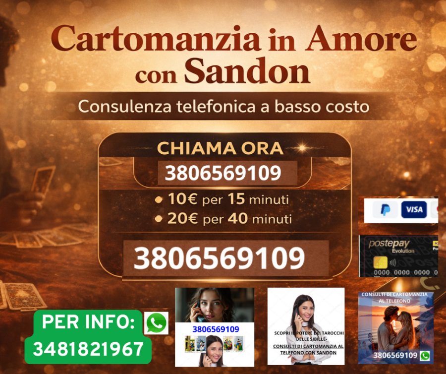 **CARTOMANTE SENSITIVO 3806569109 – CONSULTI TELEFONICI**