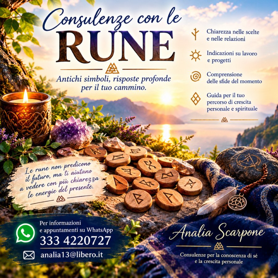 CONSULENZE CON LE RUNE *Ascolta i messaggi degli antichi simboli 1° GRATUITA