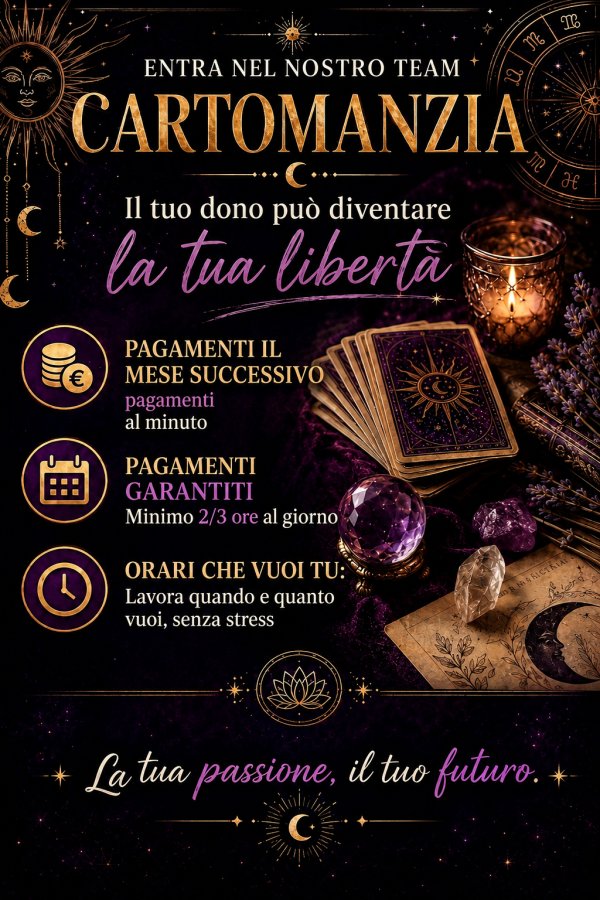 CERCASI CARTOMANTI – LAVORA DA CASA!
