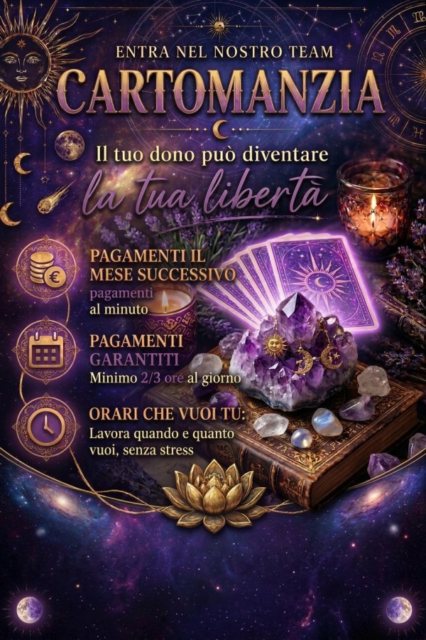 LA TUA PASSIONE PER LA CARTOMANZIA PUÒ DIVENTARE UN LAVORO!