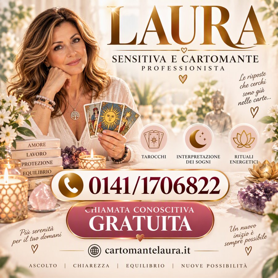 LAURA CARTOMANTE. LA VERITA' CHE STAI CERCANDO TI ASPETTA. 0141/1706822